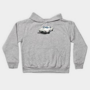 1963 corvette in white Kids Hoodie